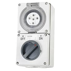 20A 5 Round Pin 500V Switched Socket**